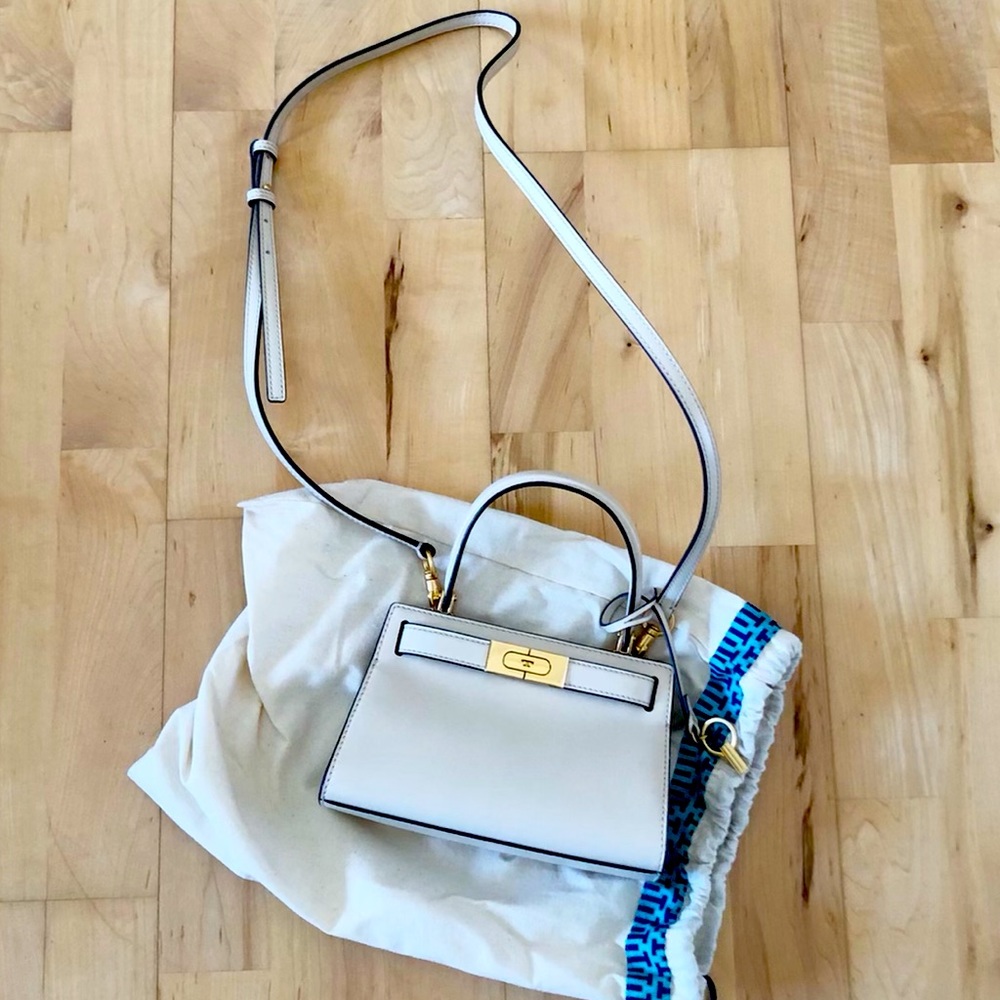 NEW TORY BURCH LEE RADZIWILL PETITE MINI CROSSBODY BAG WHITW CREAM